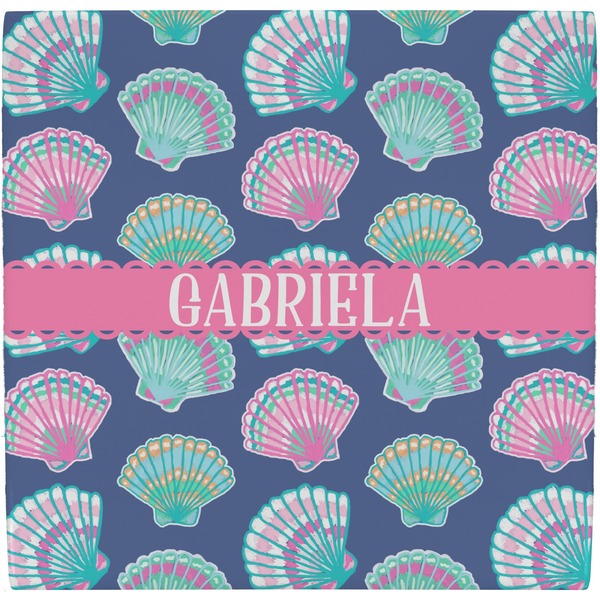 Custom Preppy Sea Shells Ceramic Tile Hot Pad (Personalized)