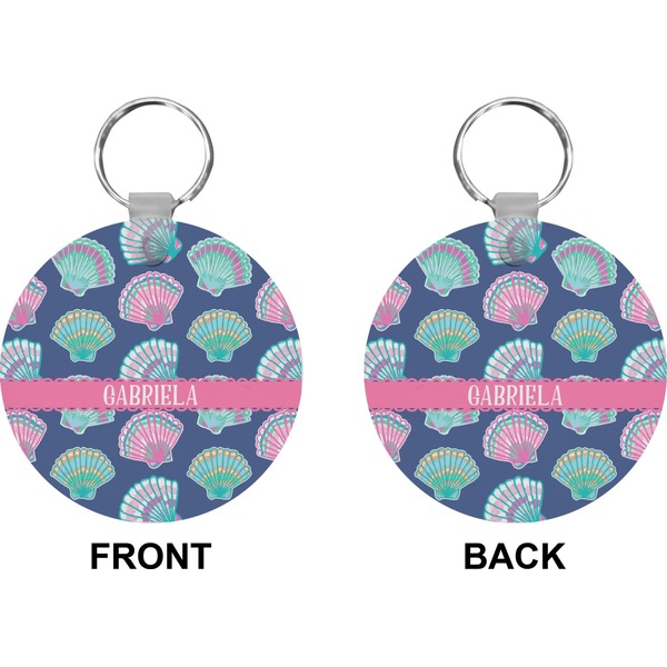 Sea Shells Circle Keychain (Front + Back)