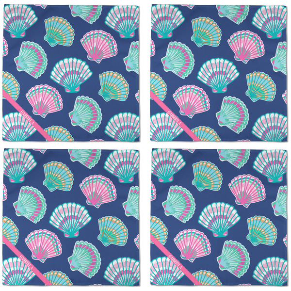Preppy Sea Shells Cloth Napkins - Personalized Dinner (APPROVAL) Set of 4