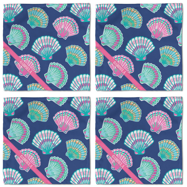Preppy Sea Shells Cloth Napkins - Personalized Lunch (APPROVAL) Set of 4