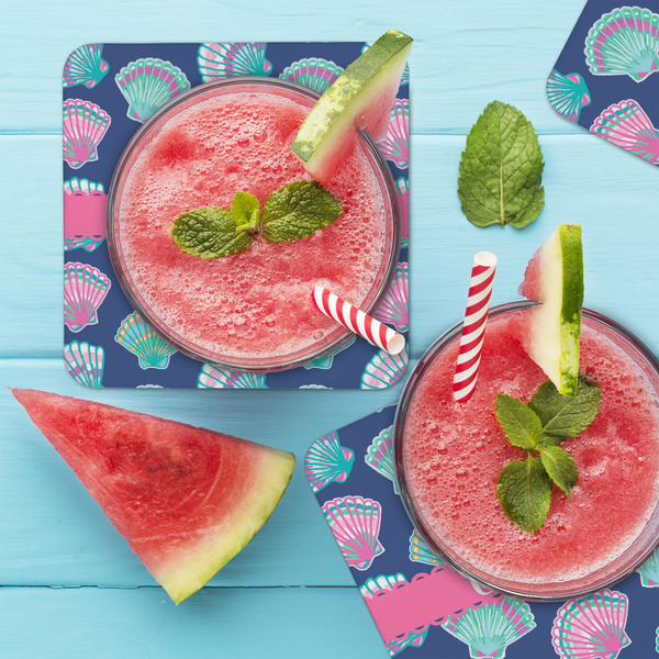 Preppy Sea Shells Coaster Set - LIFESTYLE