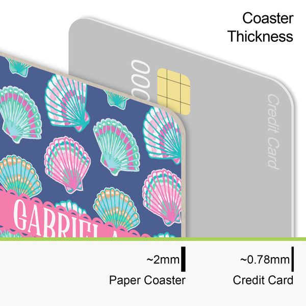 Preppy Sea Shells Coaster Thickness