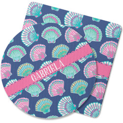 Preppy Sea Shells Rubber Backed Coaster (Personalized)