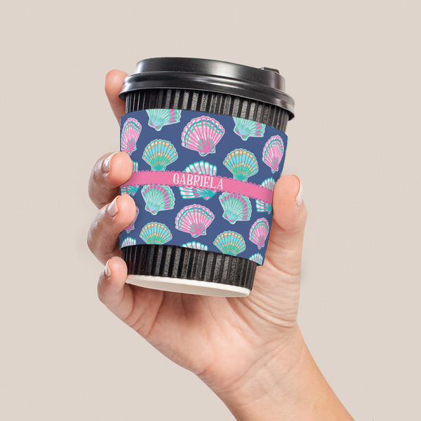 Preppy Sea Shells Coffee Cup Sleeve - LIFESTYLE