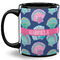 Preppy Sea Shells 11 Oz Coffee Mug - Black (Personalized)