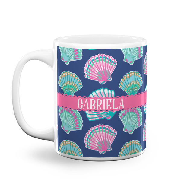 Custom Preppy Sea Shells Coffee Mug (Personalized)