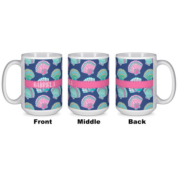 Preppy Sea Shells Coffee Mug - 15 oz - White APPROVAL