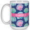 Preppy Sea Shells 15 Oz Coffee Mug - White (Personalized)
