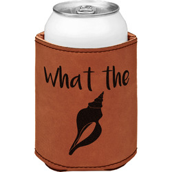 Preppy Sea Shells Leatherette Can Sleeve - Double Sided (Personalized)