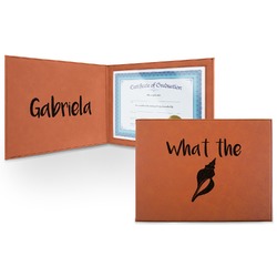 Preppy Sea Shells Leatherette Certificate Holder (Personalized)