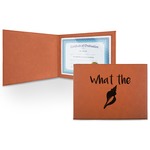 Preppy Sea Shells Leatherette Certificate Holder - Front (Personalized)