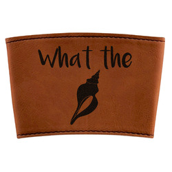 Preppy Sea Shells Leatherette Cup Sleeve (Personalized)