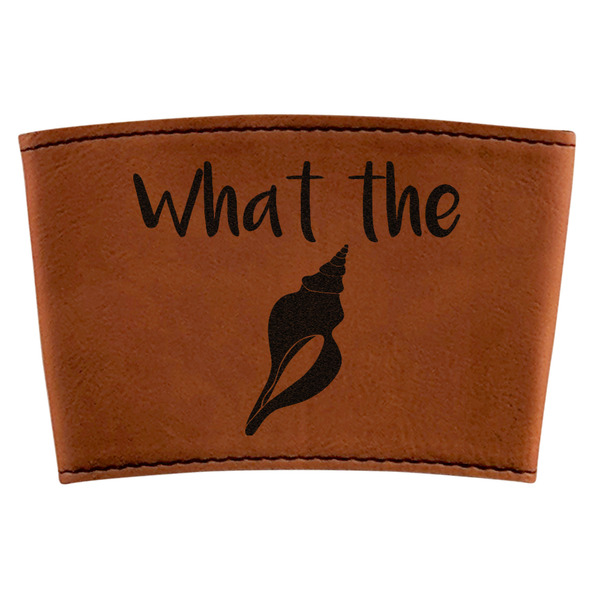 Custom Preppy Sea Shells Leatherette Cup Sleeve (Personalized)