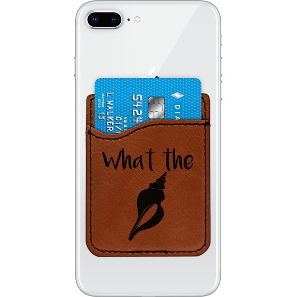 Custom Preppy Sea Shells Leatherette Phone Wallet (Personalized)