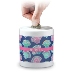 Preppy Sea Shells Coin Bank (Personalized)