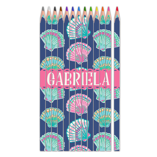 Custom Preppy Sea Shells Colored Pencils (Personalized)