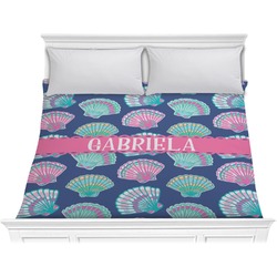 Preppy Sea Shells Comforter - King (Personalized)