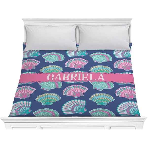 Custom Preppy Sea Shells Comforter - King (Personalized)