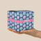 Preppy Sea Shells Cube Favor Gift Box - On Hand - Scale View