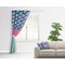 Preppy Sea Shells Curtain With Window and Rod - in Room Matching Pillow
