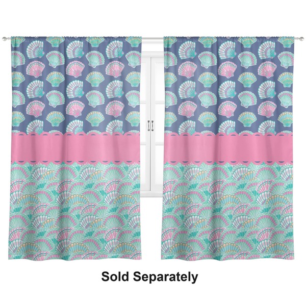 Custom Preppy Sea Shells Curtain Panel - Custom Size (Personalized)