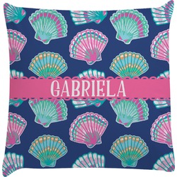 Preppy Sea Shells Decorative Pillow Case (Personalized)