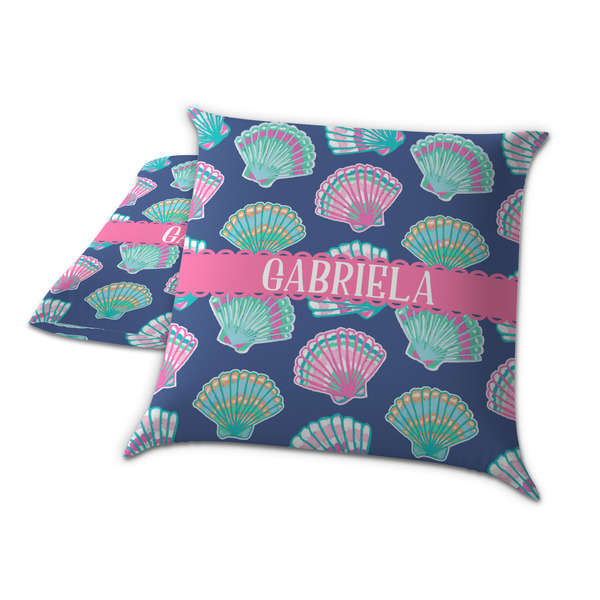 Preppy Sea Shells Decorative Pillow Case - TWO