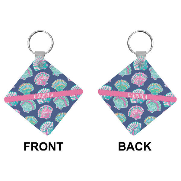 Sea Shells Diamond Keychain (Front + Back)