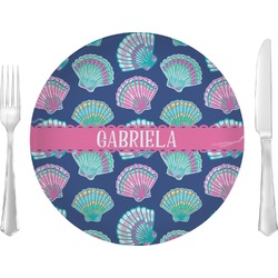 Preppy Sea Shells 10" Glass Lunch / Dinner Plates - Single or Set (Personalized)