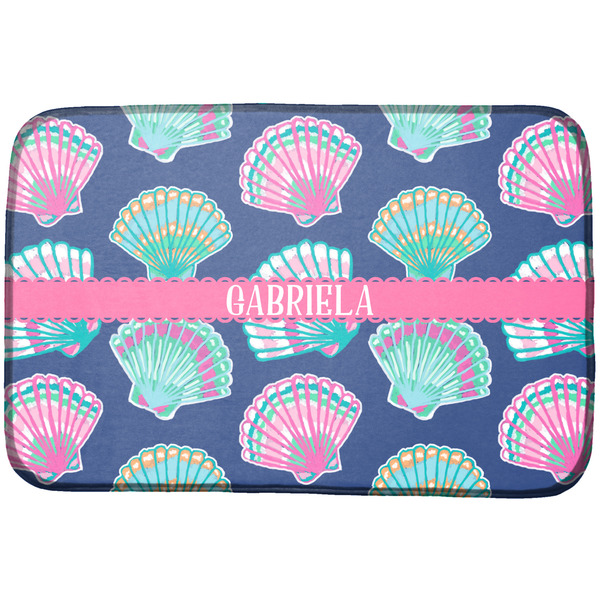 Custom Preppy Sea Shells Dish Drying Mat (Personalized)