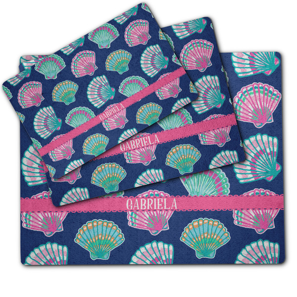 Preppy Sea Shells Dog Food Mat - MAIN (sm, med, lrg)