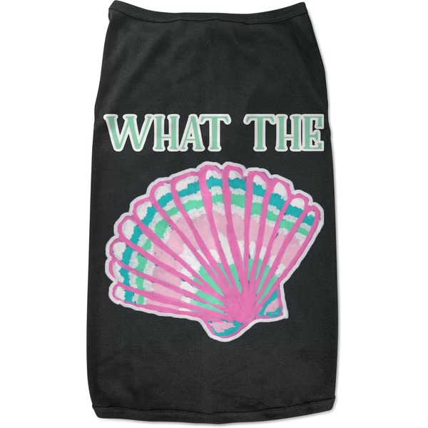 Custom Preppy Sea Shells Black Pet Shirt (Personalized)