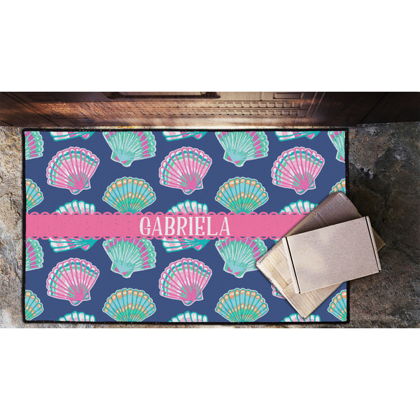 Preppy Sea Shells Door Mat - LIFESTYLE (Lrg)