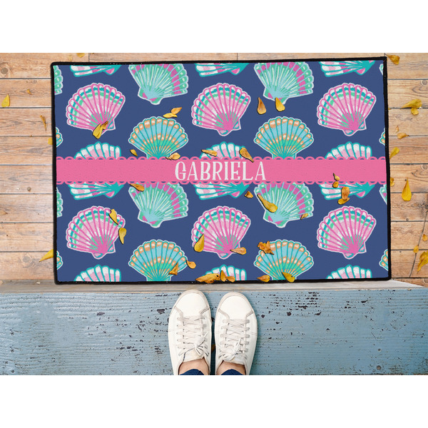 Preppy Sea Shells Door Mat - LIFESTYLE (Med)