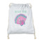 Preppy Sea Shells Drawstring Backpack - Sweatshirt Fleece - Double Sided (Personalized)