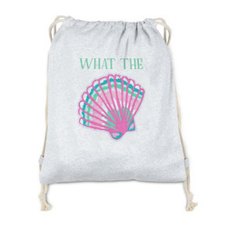 Preppy Sea Shells Drawstring Backpack - Sweatshirt Fleece - Single Sided (Personalized)