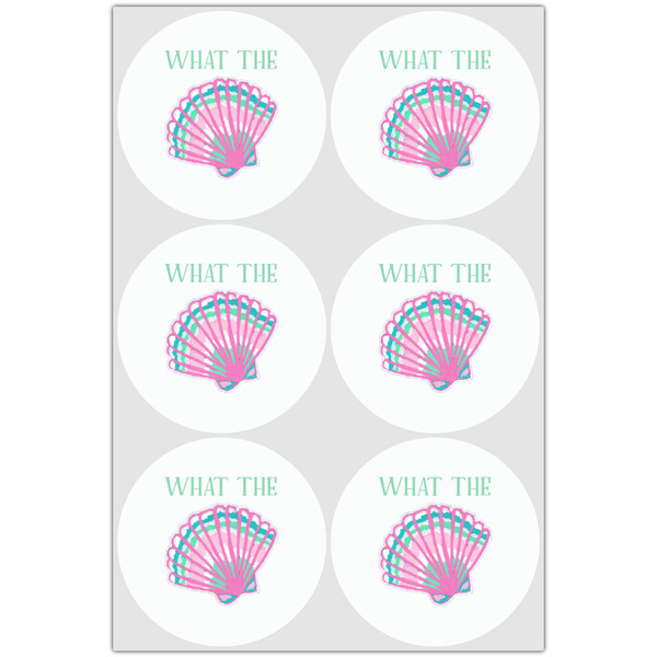 Preppy Sea Shells Drink Topper - Large - Set of 6