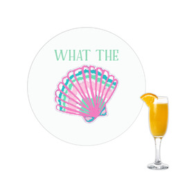 Preppy Sea Shells Printed Drink Topper - 2.15" (Personalized)
