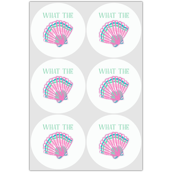 Preppy Sea Shells Drink Topper - XLarge - Set of 6