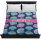Preppy Sea Shells Duvet Cover - Queen - On Bed - No Prop