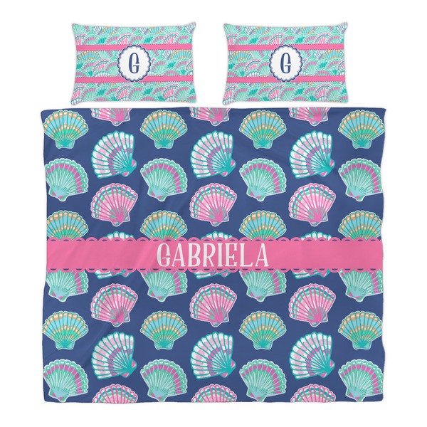 Preppy Sea Shells Duvet Cover Set - King - Alt Approval