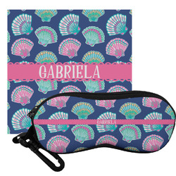 Preppy Sea Shells Eyeglass Case & Cloth (Personalized)