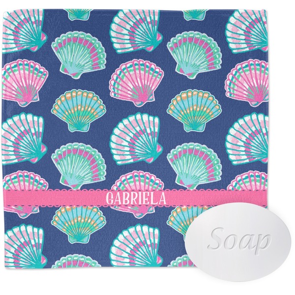 Custom Preppy Sea Shells Washcloth (Personalized)