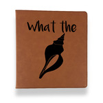 Preppy Sea Shells Leather Binder - 1" - Rawhide (Personalized)