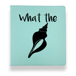 Preppy Sea Shells Leather Binder - 1" - Teal (Personalized)