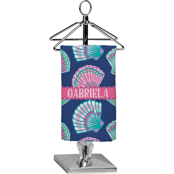 Custom Preppy Sea Shells Finger Tip Towel - Full Print (Personalized)