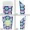 Preppy Sea Shells French Fry Favor Box - Front & Back View