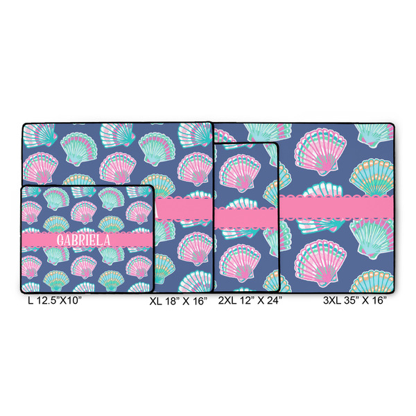 Preppy Sea Shells Gaming Mats - SIZE CHART