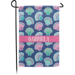 Preppy Sea Shells Small Garden Flag - Single Sided w/ Name or Text