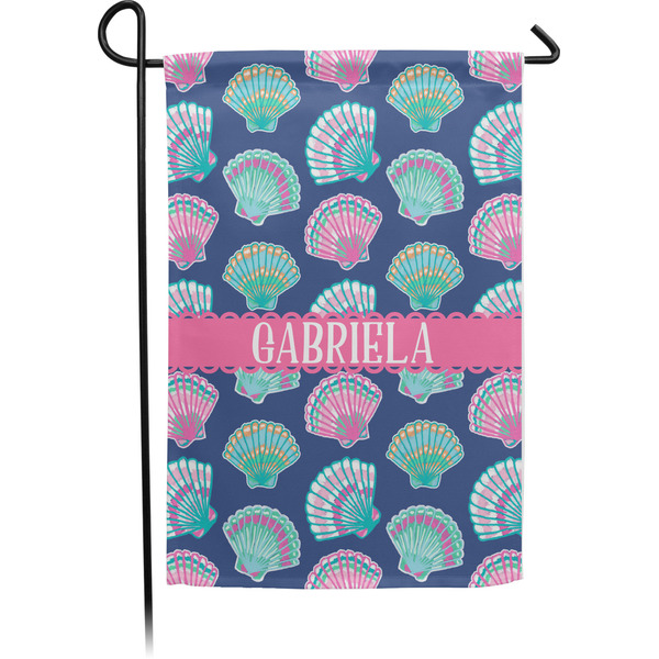 Custom Preppy Sea Shells Garden Flag (Personalized)